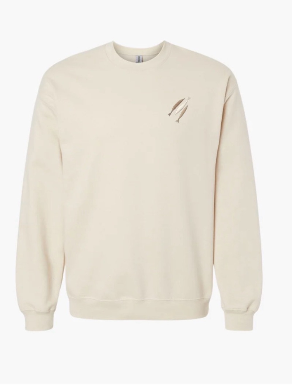 The Chosen Three Fish Crewneck Sweatshirt Beige Unisex Christian Pullover